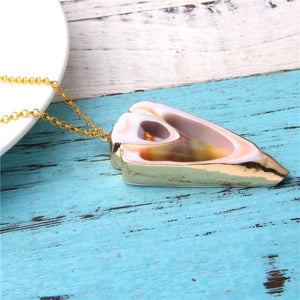 Sliced Shell Necklace